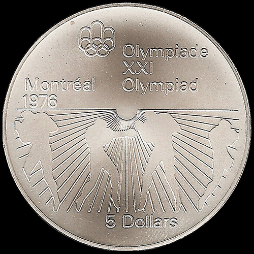 53 - CANADA - 5 DOLLARS, 1976 - OLIMPIADAS MONTREAL 1976 